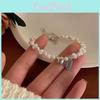 Love Heart Baroque Pearl Bracelet For Women With Vintage Style And Gift For Travel Recipients