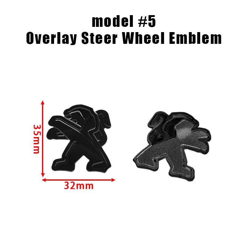 2026 Hot Car Sticker 3D ABS Car Interior Steering Wheel Sticker Emblem Badge For Peugeot 308 208 206 407 106 207 2008 508 Rcz GT