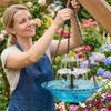 Waterfall Hanging Bird Bath Fountain Garden Courtyard Terrace With Fountain Bird Bathroom With Hook Bird Drinking Tray Outside