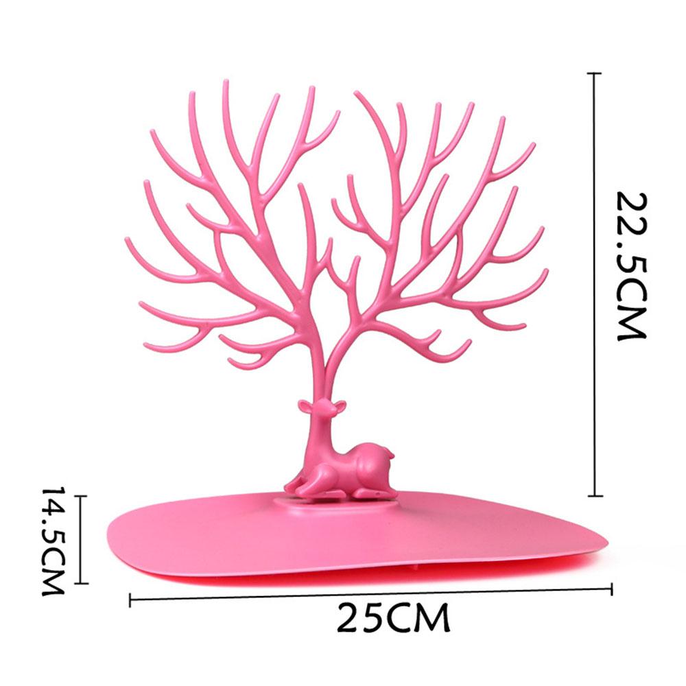 Deer Plastic Holder Tree Shape Jewelry Organizer Ring Display Tools Jewelry Display Rack Ornament