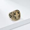 Westasiatischer und nordafrikanischer Vintage-Ring mit der Hand der Fatima aus Edelstahl für Herren, traditioneller Körperschutzschmuck, Punk-Stil, Hip-Hop-Fingerring
