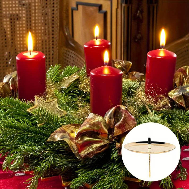 4PCS Candle Holder Disc Ornament Wreath Candle Tray Table Decoration Candle Tray New Arrivals Candlelight Dinner