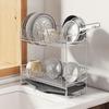 Stainless Steel Dish Drying Rack with Knife Holder