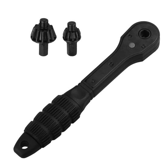 Ratchet Drill Chuck Key Wrench Anti-Slip Handle Ergonomic Multipurpose Universal Double Head Drill Press Chuck Key Mini Ratchet Spanner