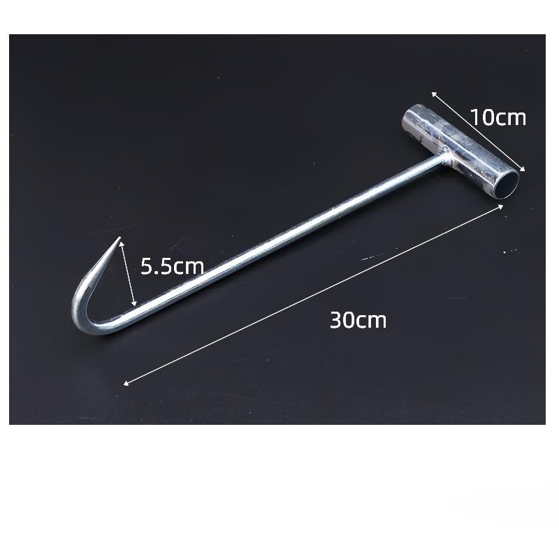 1Pcs Stainless Steel T Hooks T-Handle Meat Boning Hook for Kitchen Butcher Shop Restaurant BBQ Tool