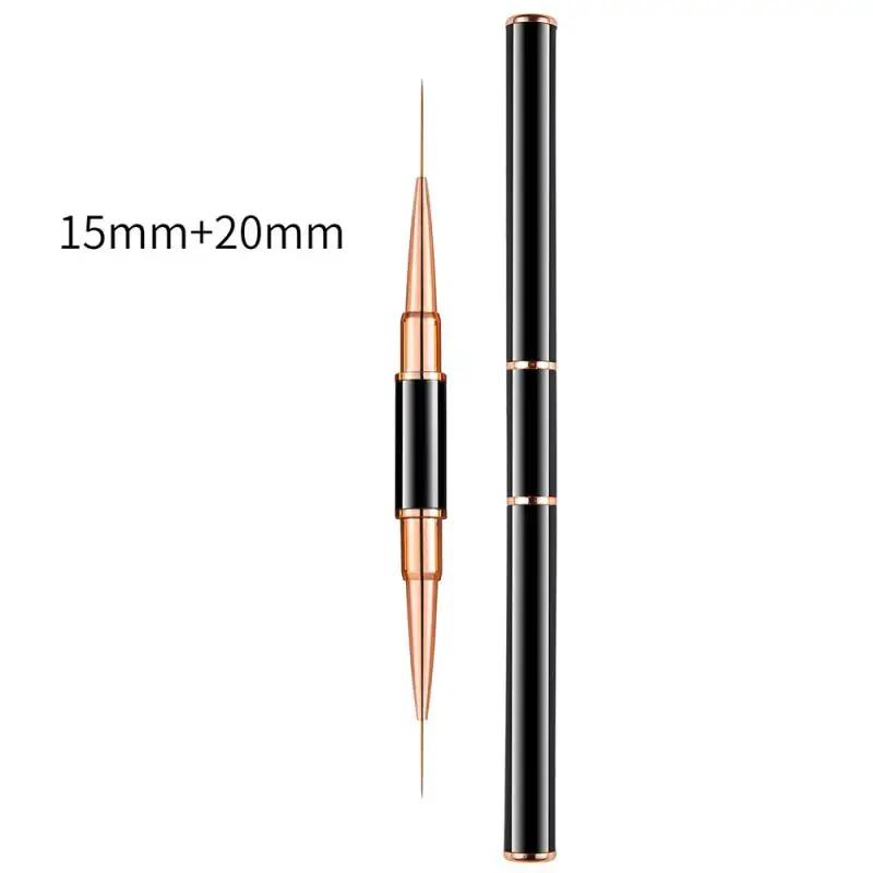Black Nail Art Liner Brushes 5Sizes Painting Nail Design Pen /8/12/20/25mm Drawing Tool for Long Lines Thin Details Manicure Pen