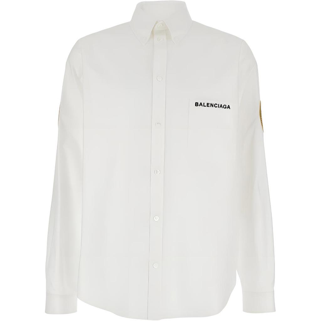 Balenciaga Logo Embroidered Long Sleeved Shirt 830979TRM28-9000