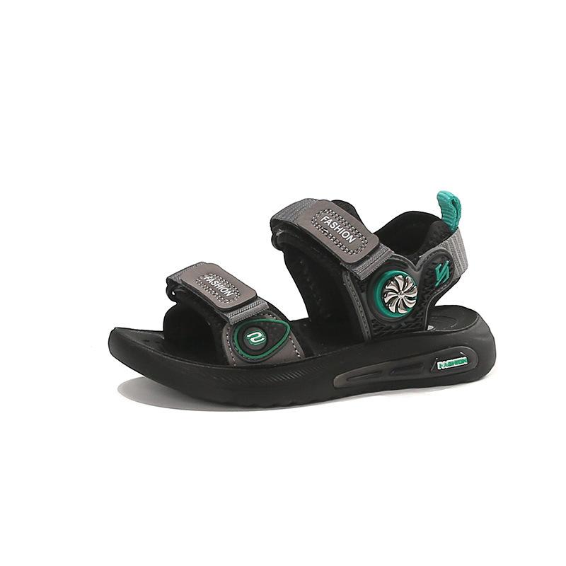 

Summer Children Open Toe Sandals Soft Sole Non Slip Casual Shoes for Baby Boy Solid Fashion Comfort size 26 чёрный