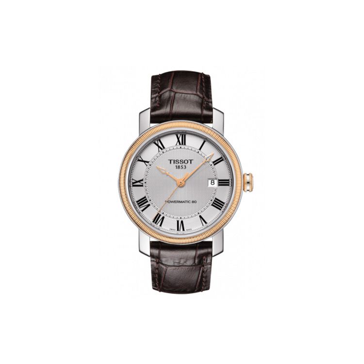Tissot Men's Silver Port Series Mechanical Movet 50M Water Resistant Watch 40Mm Dial Stainless Steel Case Leather Strap Watches T097.407.26.033.00