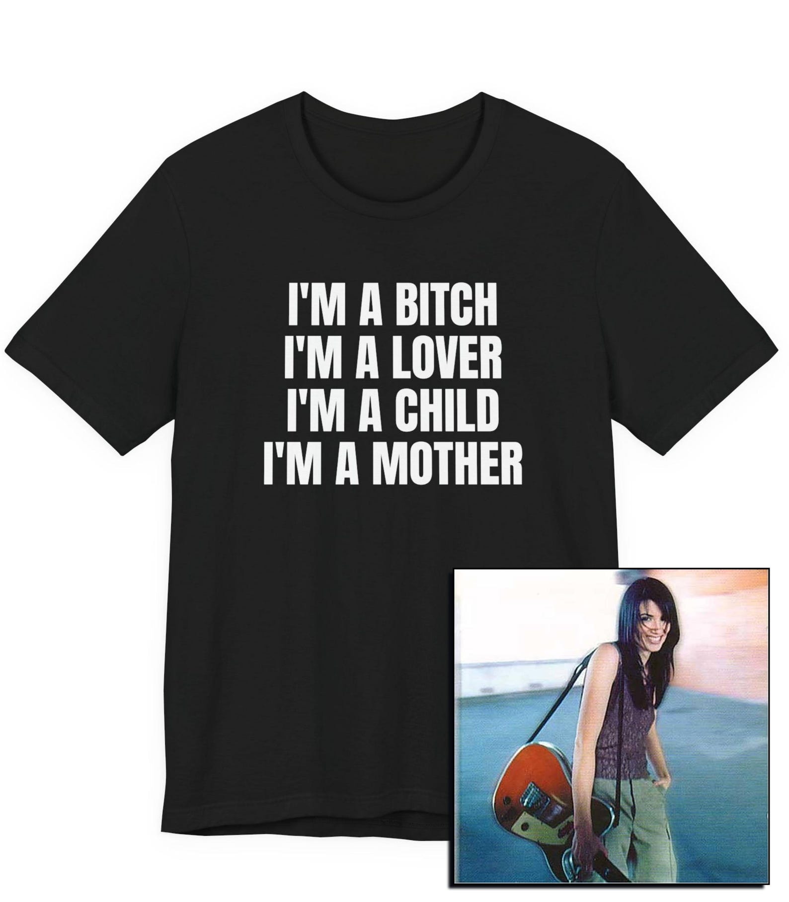 I m A Bitch 90s Vibes T-Shirt | 90s Music Nostalgia S