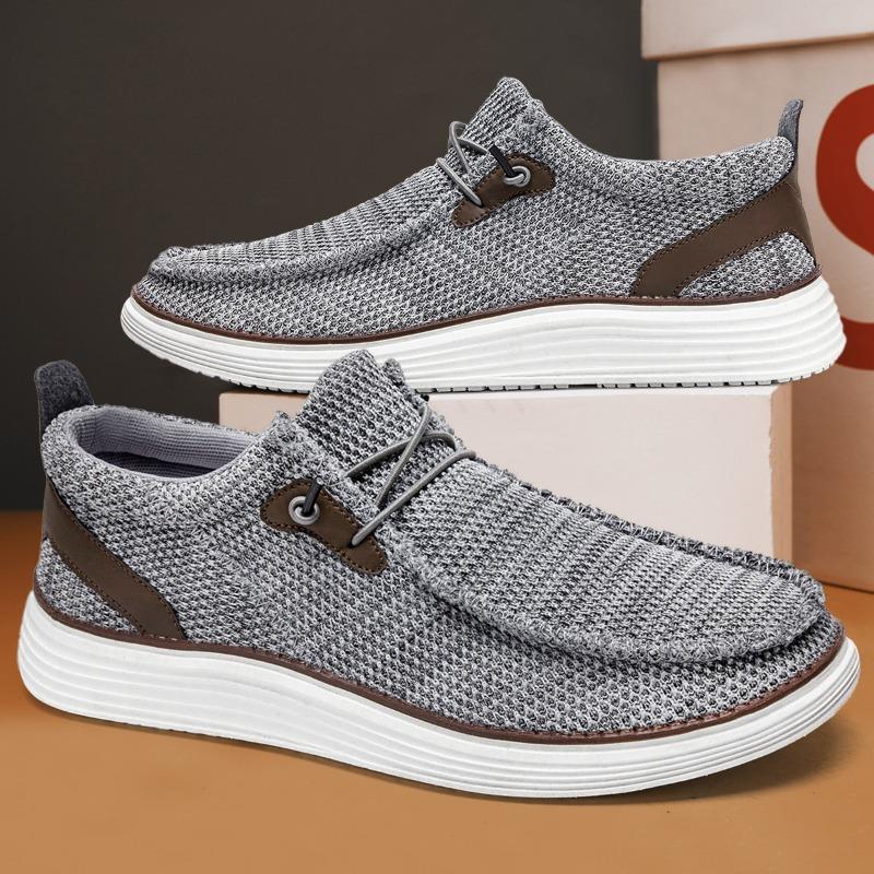 Summer Breathable Men's Loafers Lightweight Casual Slip On Shoes Non-Slip Comfortable Outdoor Vulcanized Leisure Shoes for Men