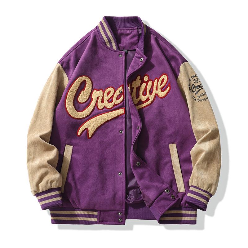 Мужская бейсбольная куртка свободного покроя — модный стиль осень/зима XL