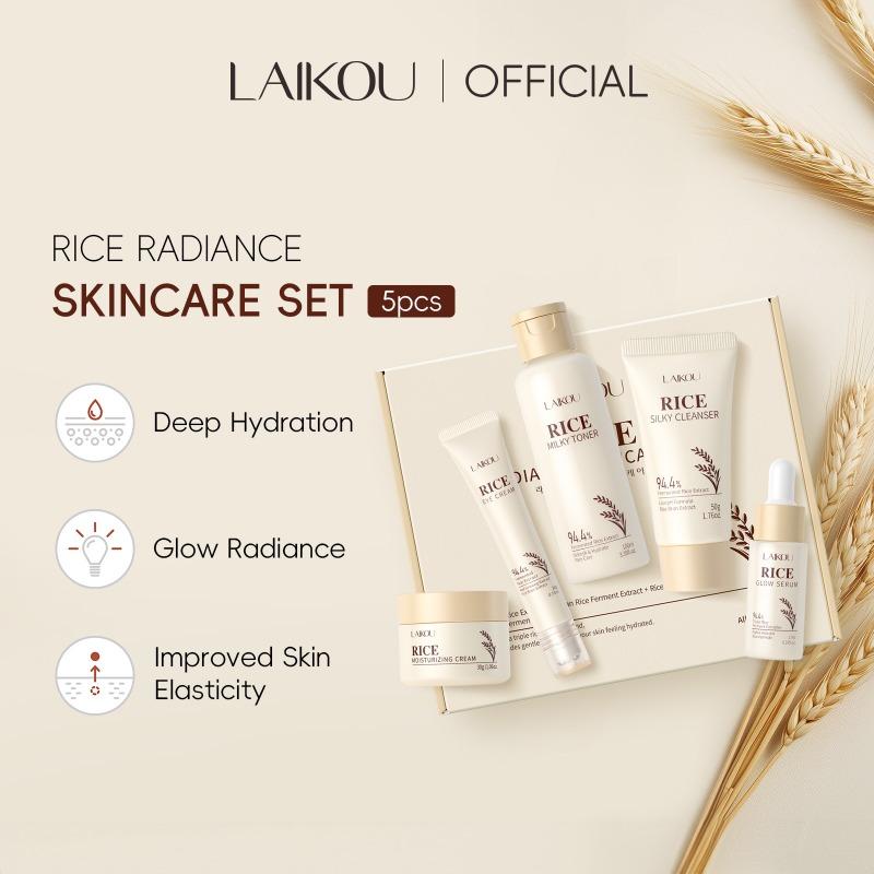 LAIKOU Rice Brightening and Moisturizing Set, Face Care