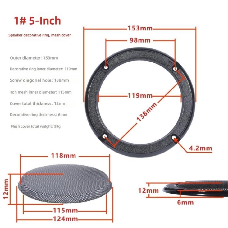 2-10inch" Subwoofer Speaker Grilles Protective Metal Mesh Protections for Home Sound Systems