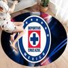 Cruz Azul Round Area Rug,Carpet Rug for Living Room Bedroom Sofa Playroom Decor,Non-slip Floor Mat