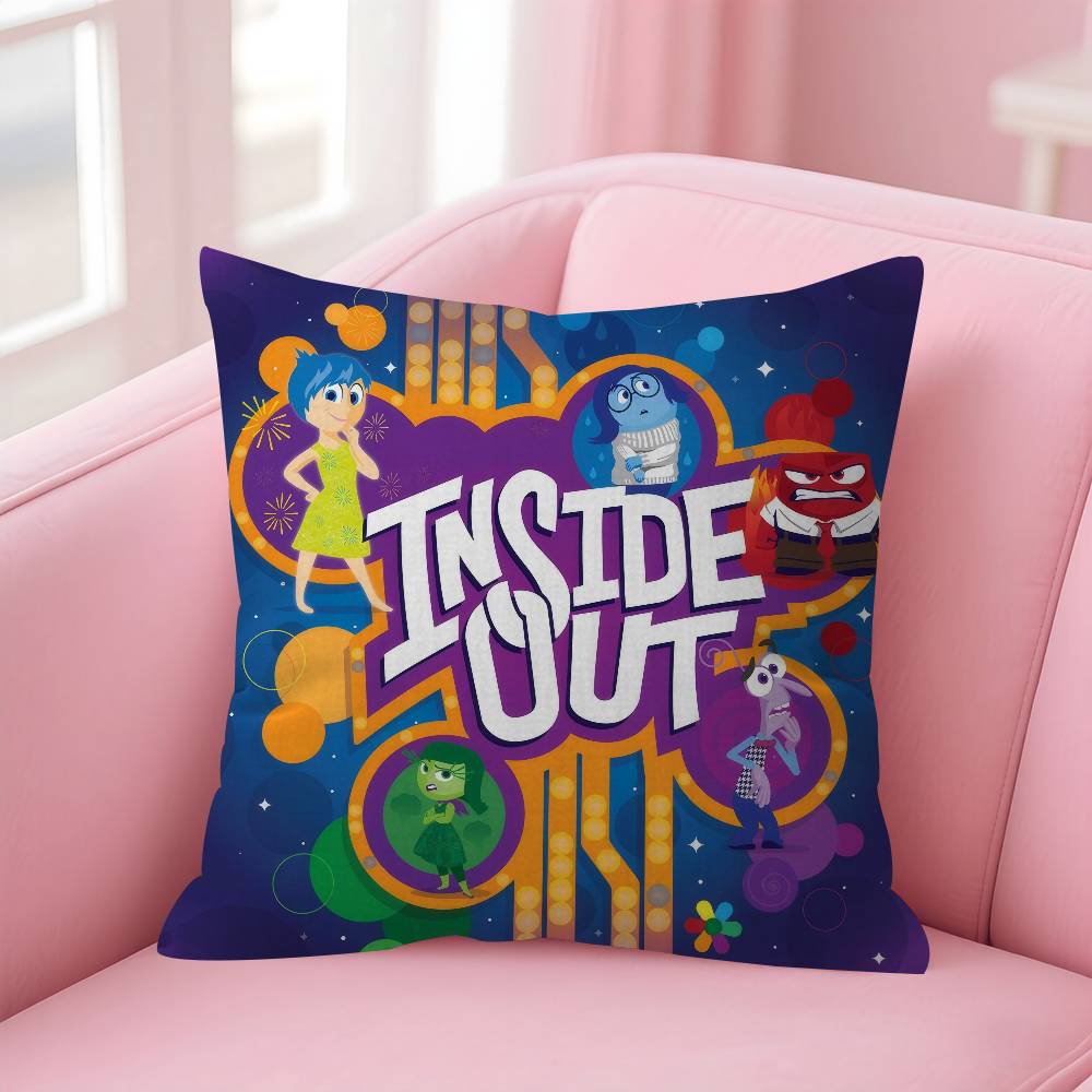Movie Cartoon I-Inside Fun Out Cushion Cover Inches Farmhouse Decor Home Throw Pillow Covers For Couch Decorations