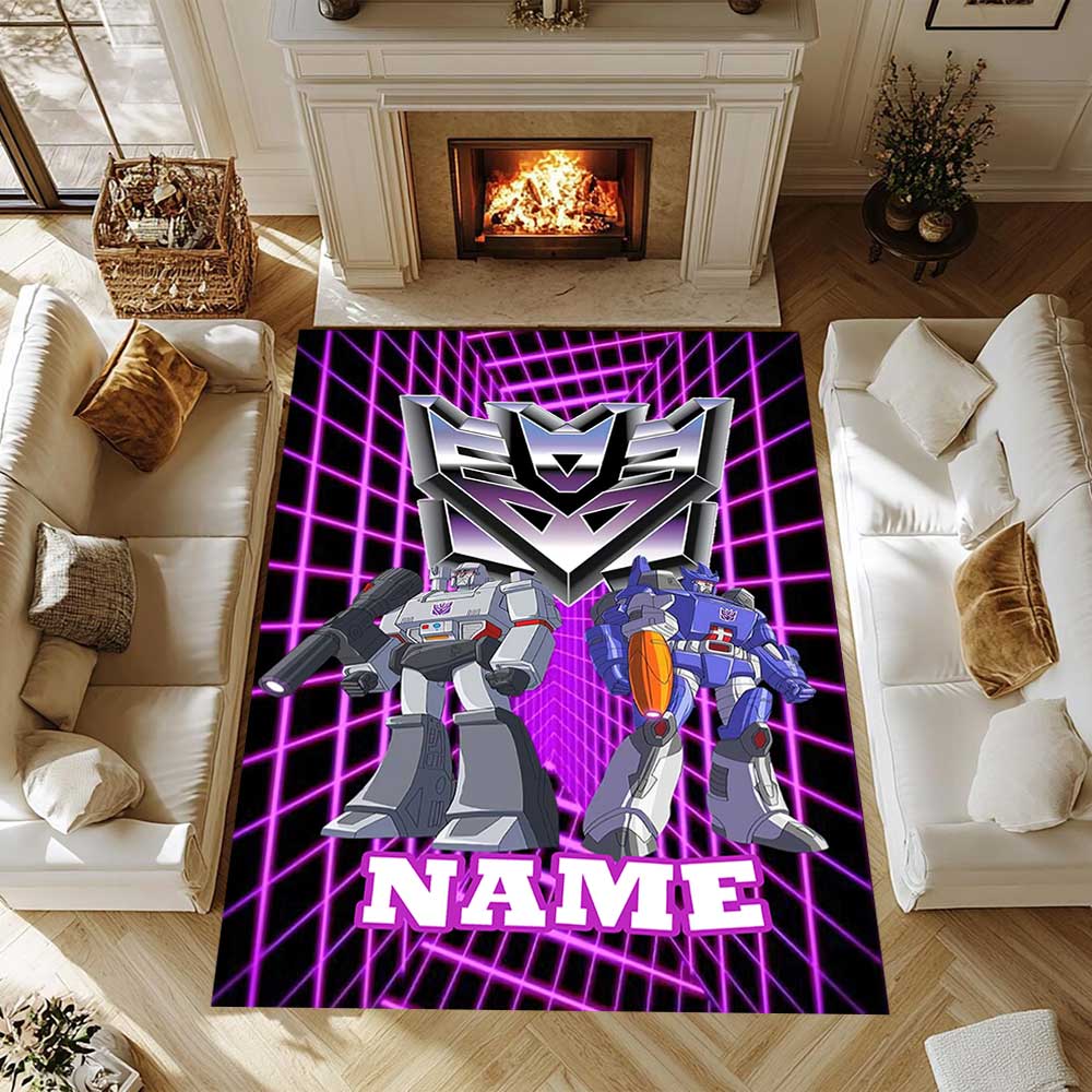 Love Transformers (11) Customize your name rug, office chair cushion, home bedroom living room gift.