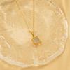 Simple High-End Geometric Necklace Female Zircon Titanium Steel Gold Pendant