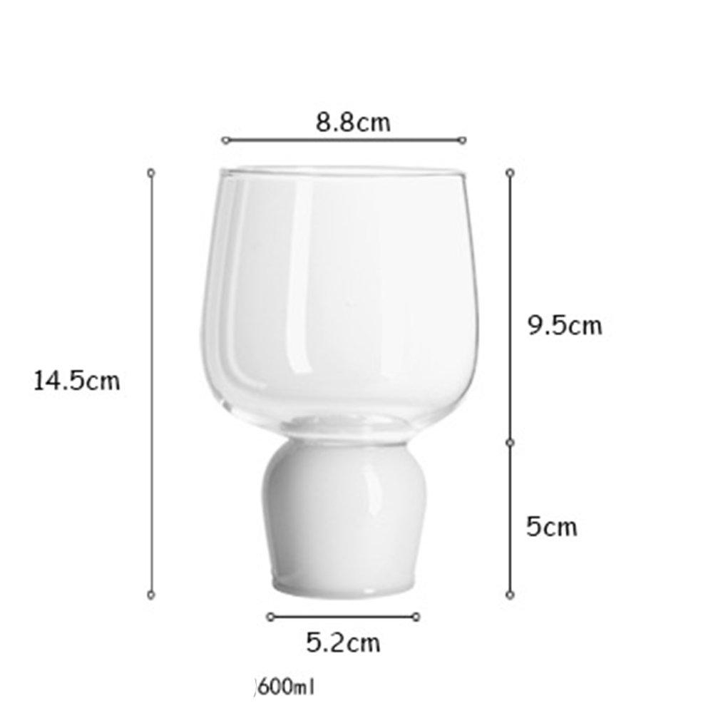 

Transparent Vase-Shaped Coffee Glass Cup for Cocktail Wine Drinking, Beautiful Glassware for Wedding Bar and Restaurant, 600ml 501-600ml