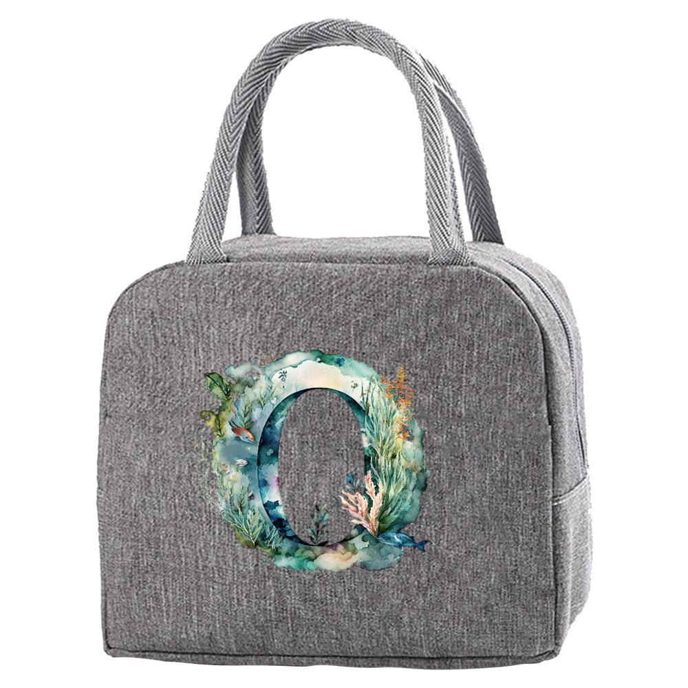 Wasserdichte Oxford Reißverschluss Isolierte Lunchtasche Tragbar Lebensmittelisolierung für Erwachsene Reisen Fisch Buchstaben Druck Box Picknick