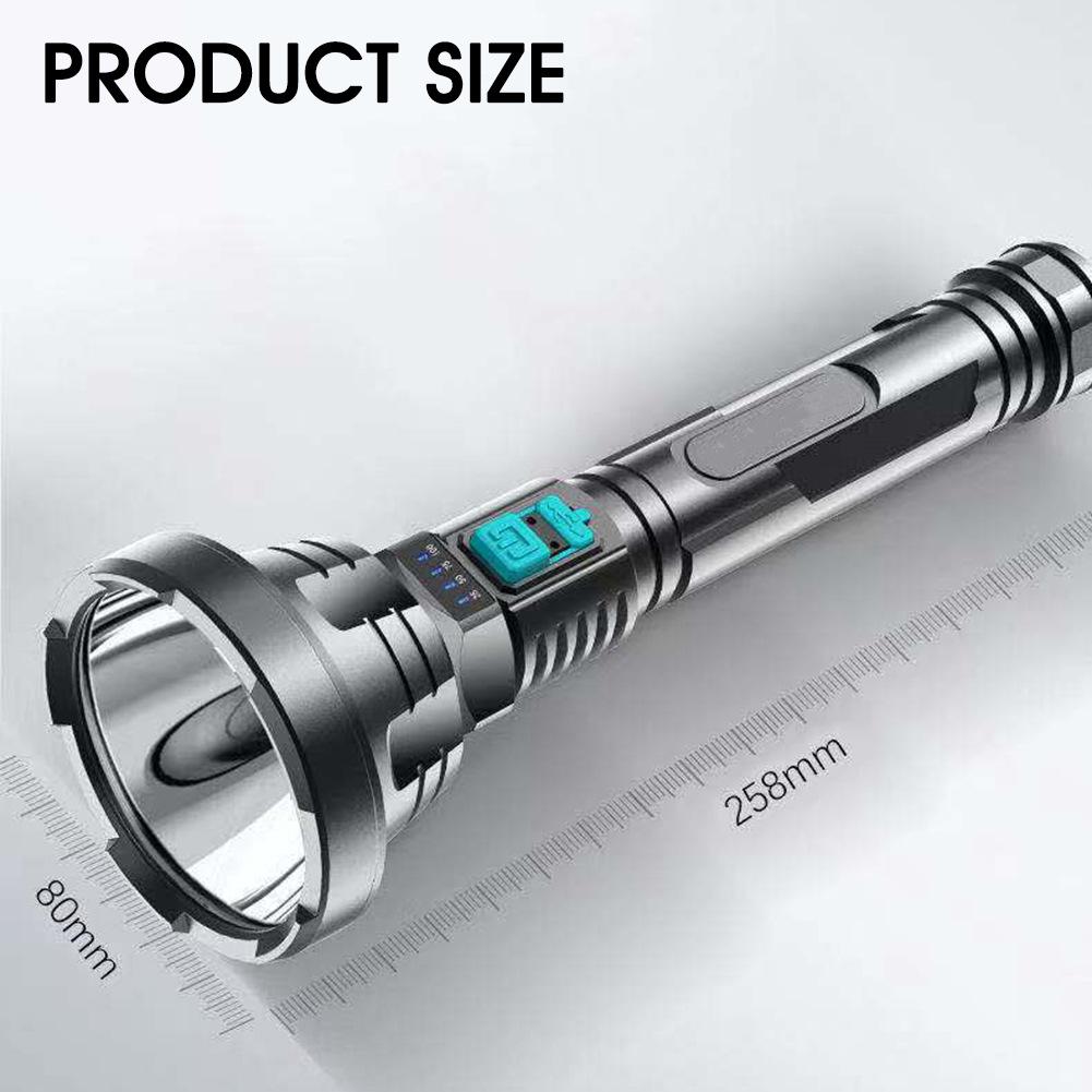 USB Rechargeable High-Powered LED Flashlight for Home and Outdoor Use