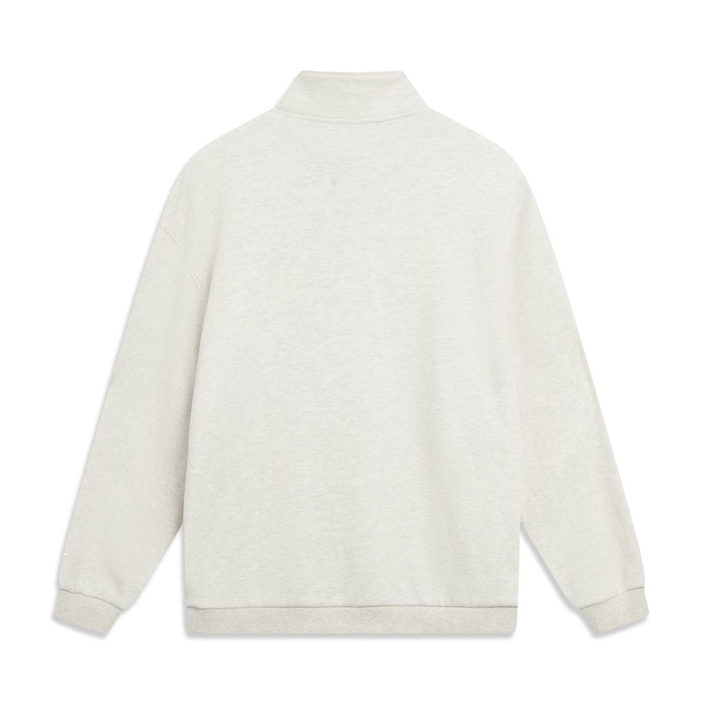 Li Ning Sports Lifestyle Series Stand Collar Logo Couple Sweatshirt Unisex Sweatshirt AWDVE25-2