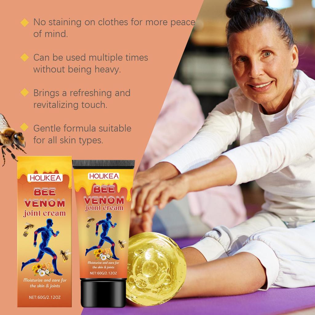 60g Bee Venom Aloe Vera Joint Care Stick Moisturizing Joint Cream Knee Nourishing Sports Care Portable