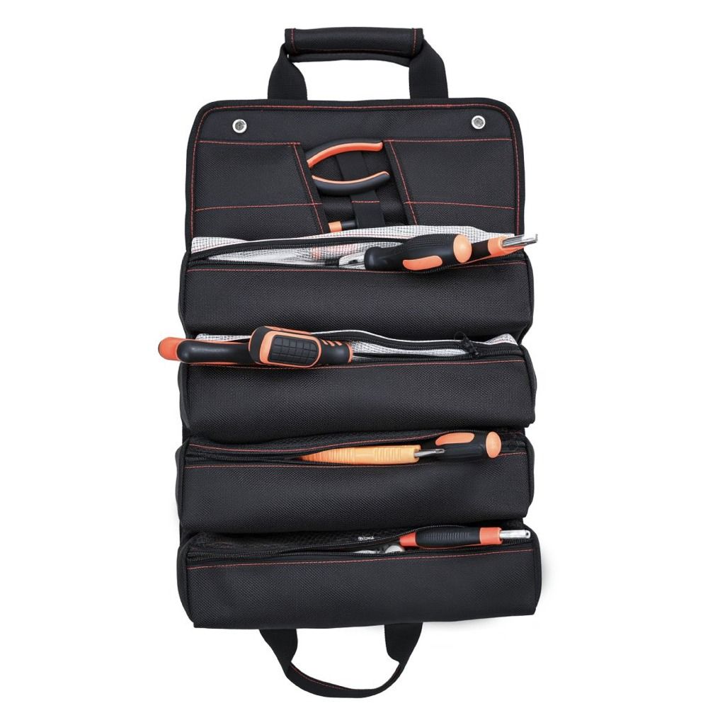 Thickened Tool Storage Bag Wear-resistant Roll Up Tool Bag Organizer Reel Bag Mechanics