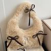 Autumn Personalized Fashion Mao Mao Bag Women's Bag High Value Bow Handbag Minimalist Lazy Shoulder Bag