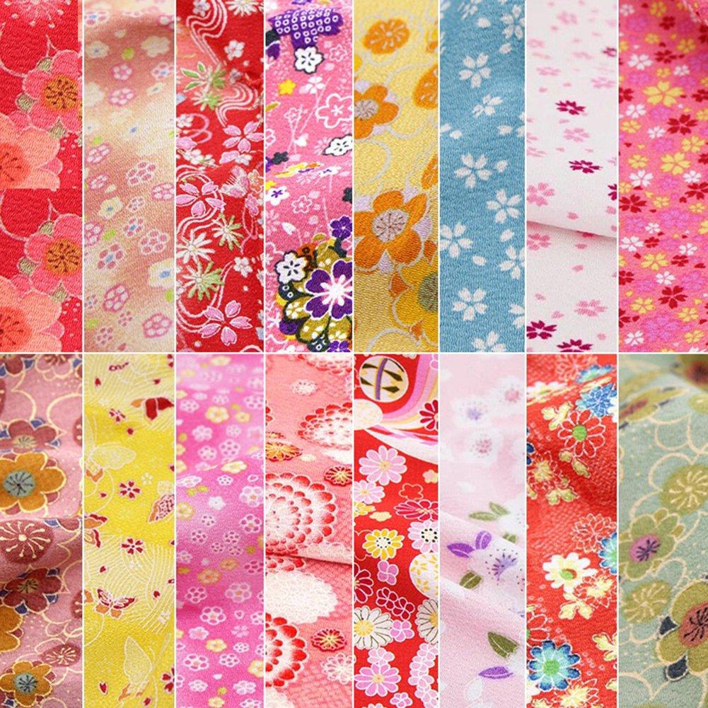 misakinoya Chirimen Japanese Pattern Large Floral Tsumami-zaiku Fabric, Size, Pattern, DIY, Handmade, 3030cm