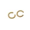 Retro Geometric Titanium Steel Ear Cuff: No Piercing, Layered Metal Texture