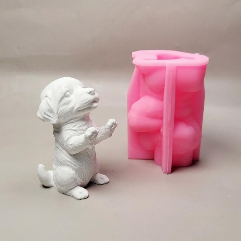 Lovely Animal Molds Castings Molds Little Dog Silicone Moulds Soap Molds Plasters Molds Ornament Molds Epoxy Resin Molds