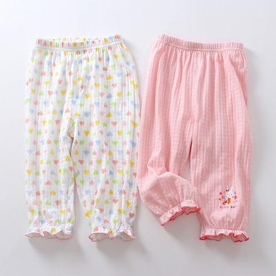 2-pack Children's Summer Mosquito Proof Pants Pure Cotton Thin Pants Lantern Pants