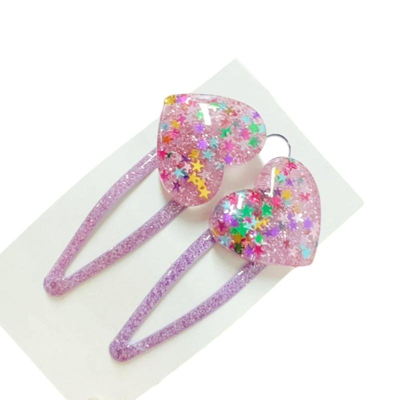 Adorkable Stern Glitzer Haarspange für Mädchen Kind Stern Haarspangen Glitzer Handgemacht Rosa Haarnadeln Hübsche Haarnadeln