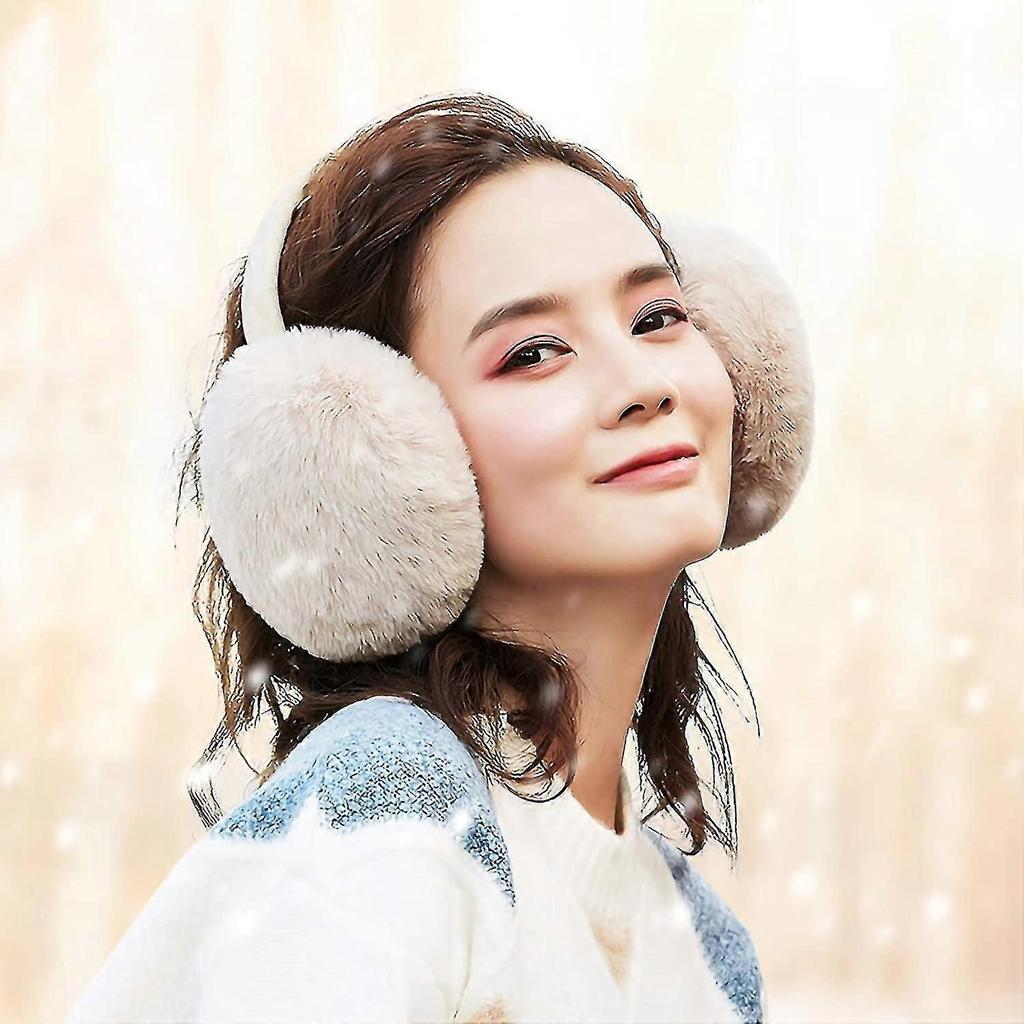 Winter Ear Muffs Faux Fur Warm Earmuffs Cute Foldable Outdoor Ear Warm
