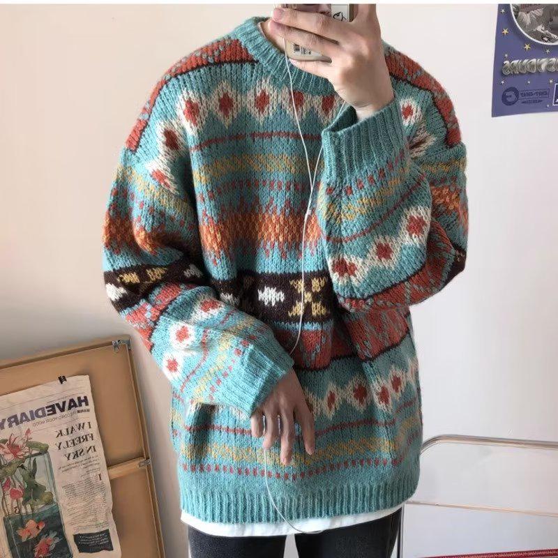 Unisex Lässiger Lockerer Pullover mit Herbst-Gänseblümchen-Muster