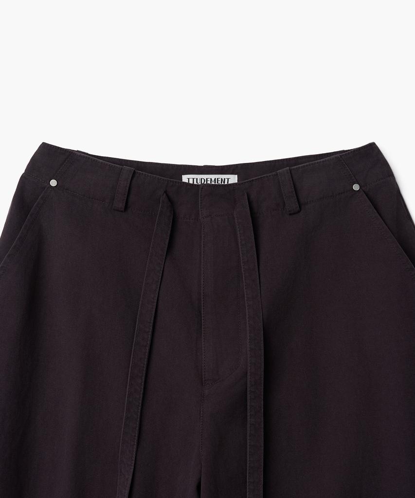 TTUDEMENT Washed Utility Pants_Purple