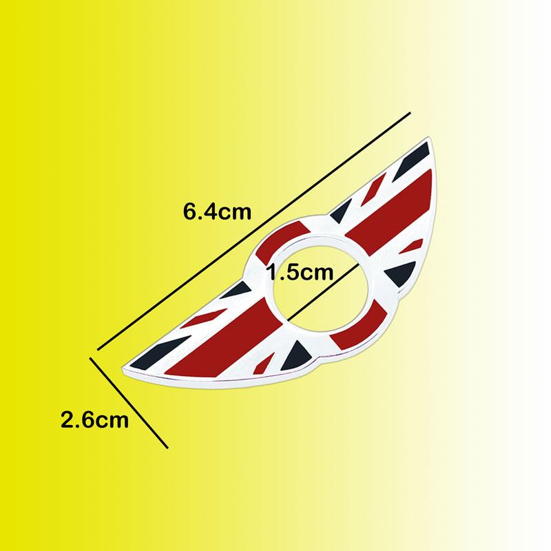 1PCS Be Suitable F55 R50 R53 R56 R60 R57 Cooper Delicate Door Pin Lock Wing Emblem Badge Stickers Car Door Metal Sticker