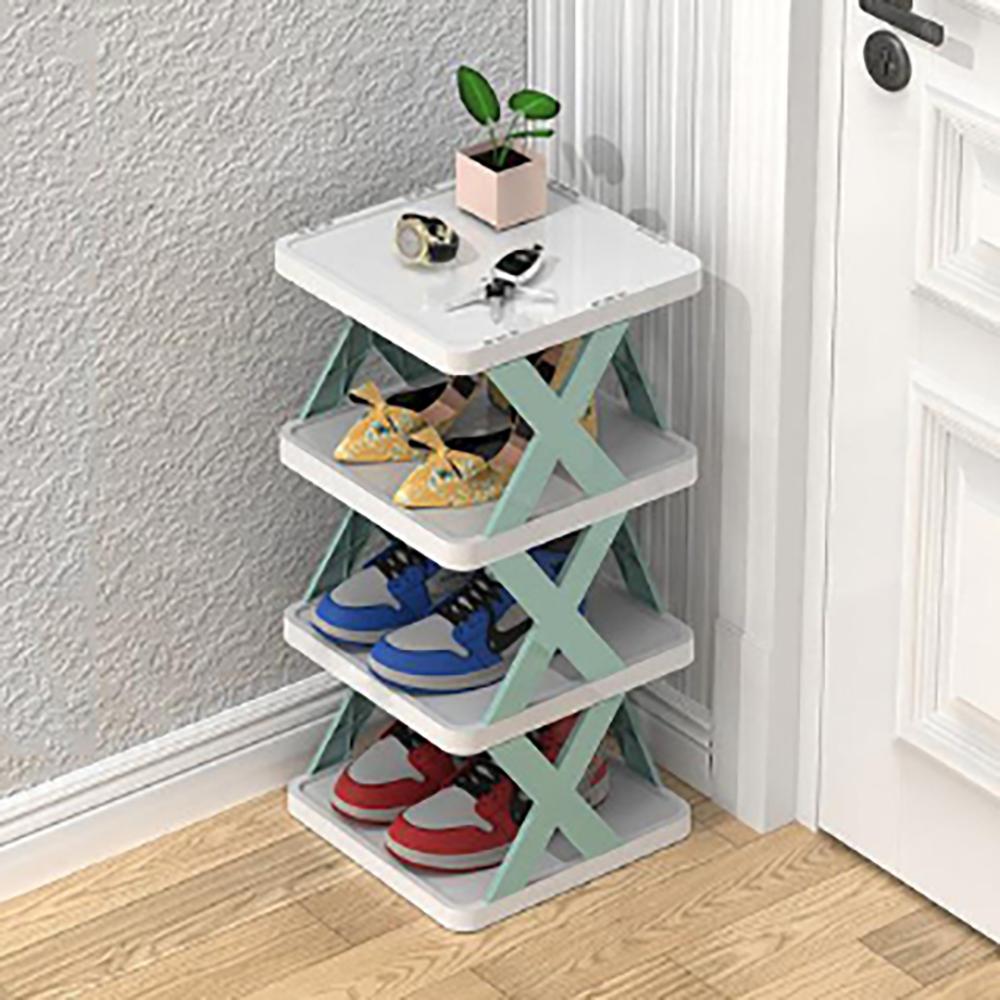4/6-Layer Shoe Rack Multi Layer Shoes Storage Organizer Removable Space Saving Shoe Shelf Plastic Shoes Cabinets Home Supplies