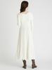 Selford Asymmetric Knit Dress CWNO255026IVR38 Off-the-Shoulder