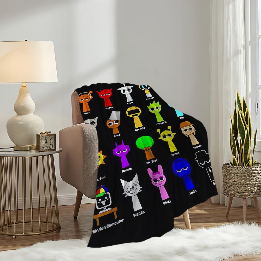 Sprunki Incredibox Játék Takaró Plüss Szundikáló Kanapé Szőnyeg Nappalihoz Meleg Iroda Hálószoba Születésnap Otthon Utazás Gyerek Ajándékok
