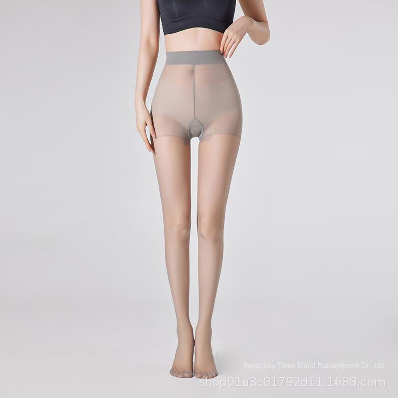 "Ultra-Thin Women's Summer Pantyhose: Flesh-Toned Core-Spun Silk, Black Anti-Snag Durable Large Size Pineapple Bottoming Socks"