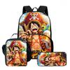 3-in-1 One Piece Backpack Set for Boys Girls Age 6-10, Light Weight School Kit with Front Pocket with Lunch Bag and Pencil Case