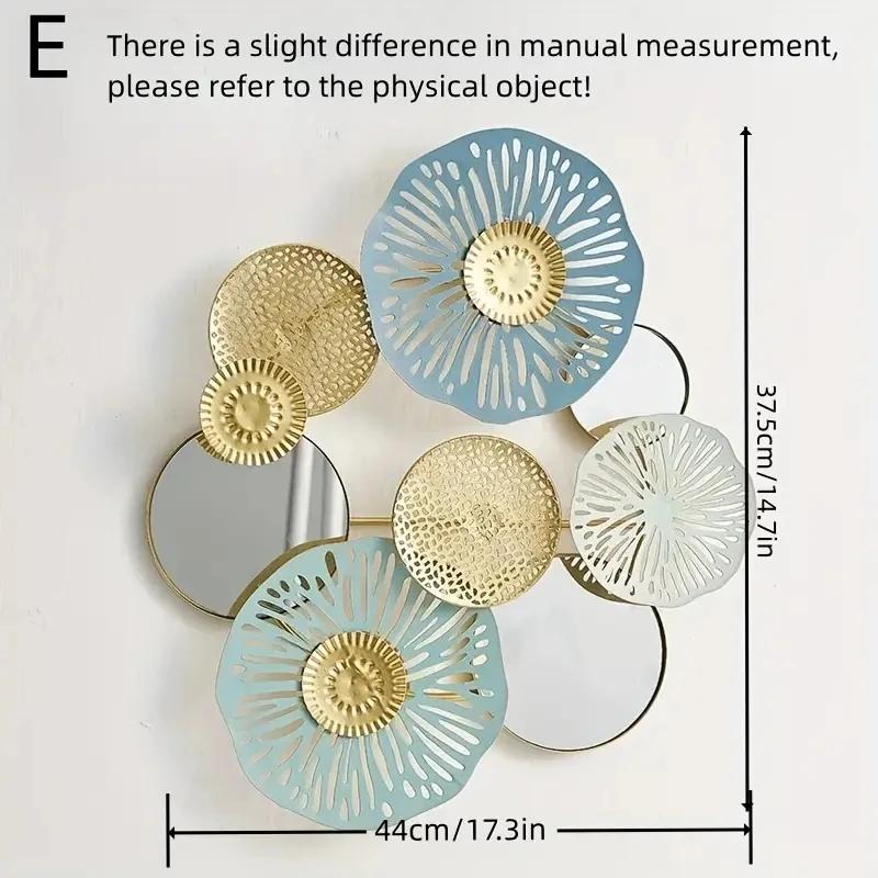 Mirror Wall Art Modern Wall Sculpture Art Home Decoration Multifunctional Round Metal Wall Art Decor Flexible Minimalist Mirror