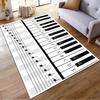 Piano Keys Music Theme Area Rug Suitable for use as an anti-slip game mat for living room and bedroom sofas