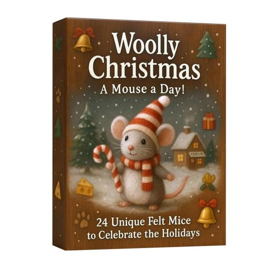 2025 Felt Mouse Advent Calendar 24-Day Christmas Countdown with Handmade Felt Mice Ornaments Holiday Keepsakes for Home Decor Collectors