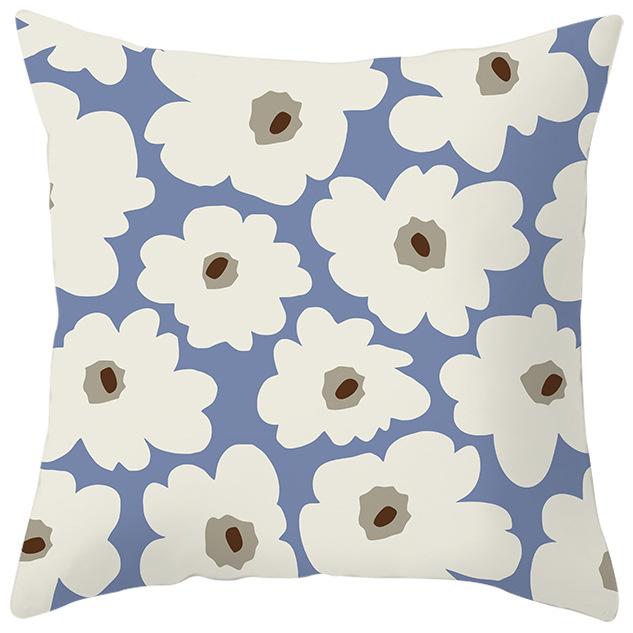 Nordic Blue Purple Abstract Geometric Printing Pattern Cushion Cover Home Living Room Sofa Decoration Square Pillow Pillow Cover