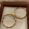 Gold Ring Bamboo Silhouette Earrings Personality High-End Metal Temperament Fashionable Natural Fine Refinement Retro Light Luxury