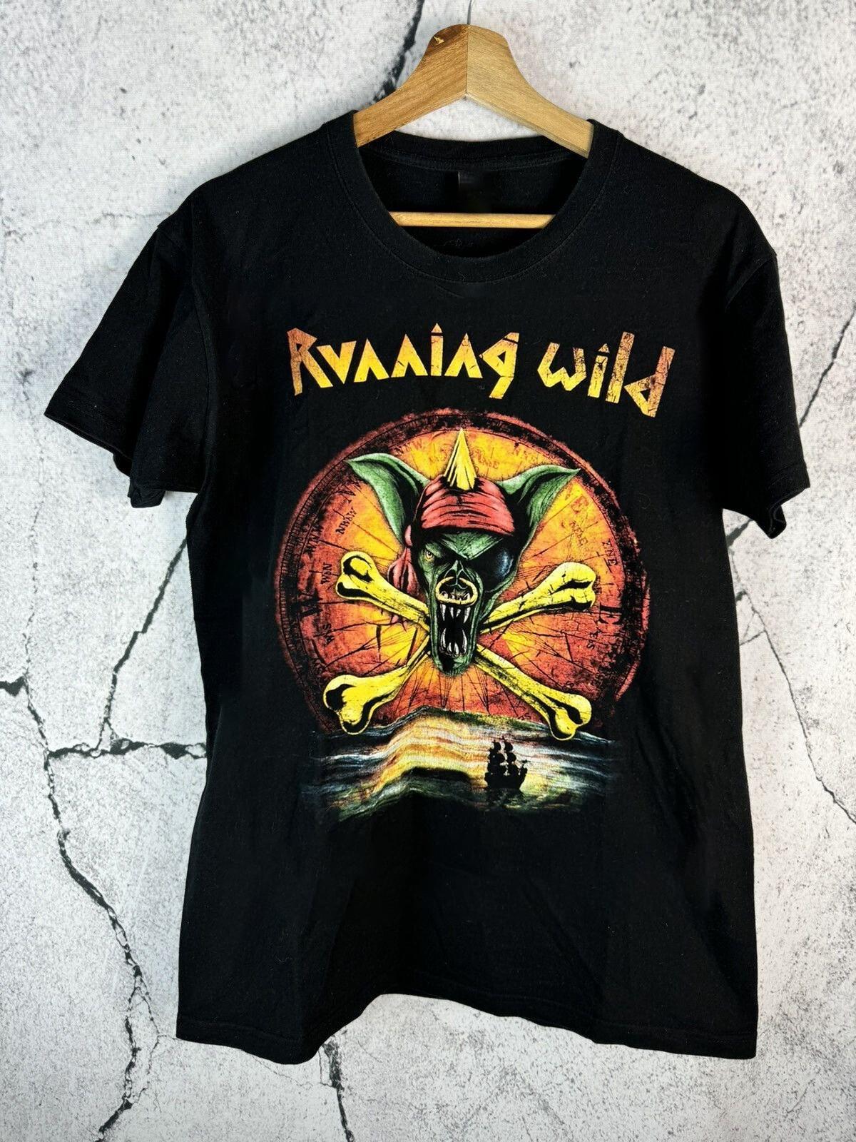 Running Wild Band Album Rock Unisex 100% Cotton T-Shirt Mens Womens Tees Top Tops Tee M