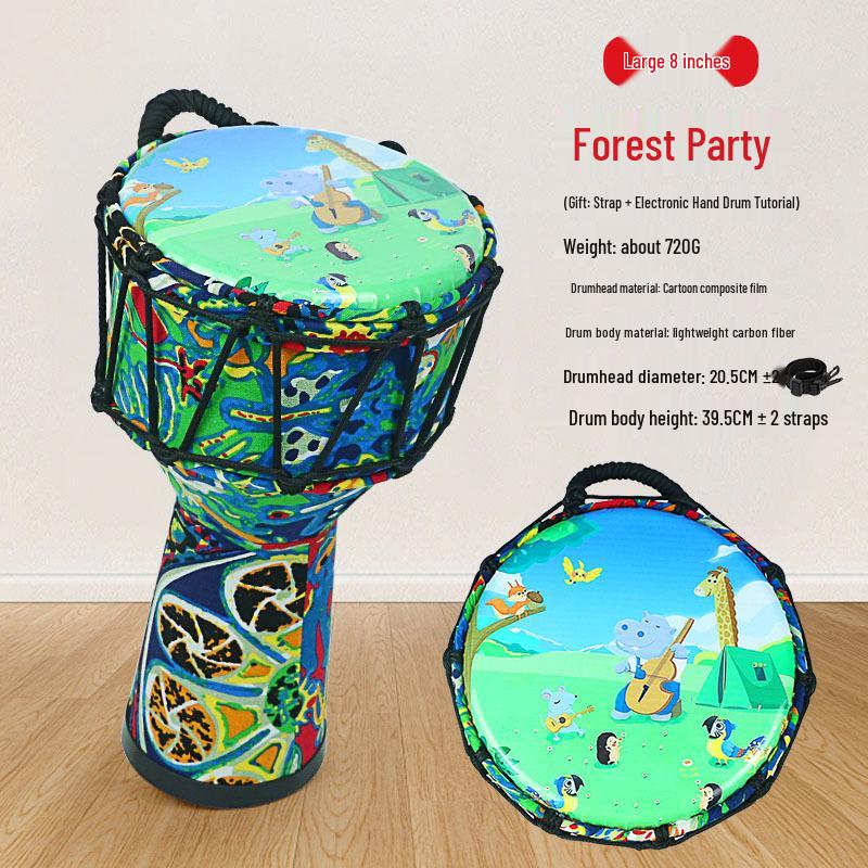 Sheepskin African Hand Drum for All Ages - Beginner To Professional